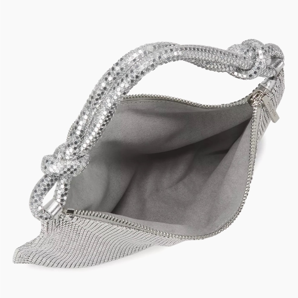 Cult Gaia nano Hera rhinestone chain mesh shoulder bag - silver - Picture 3 of 7